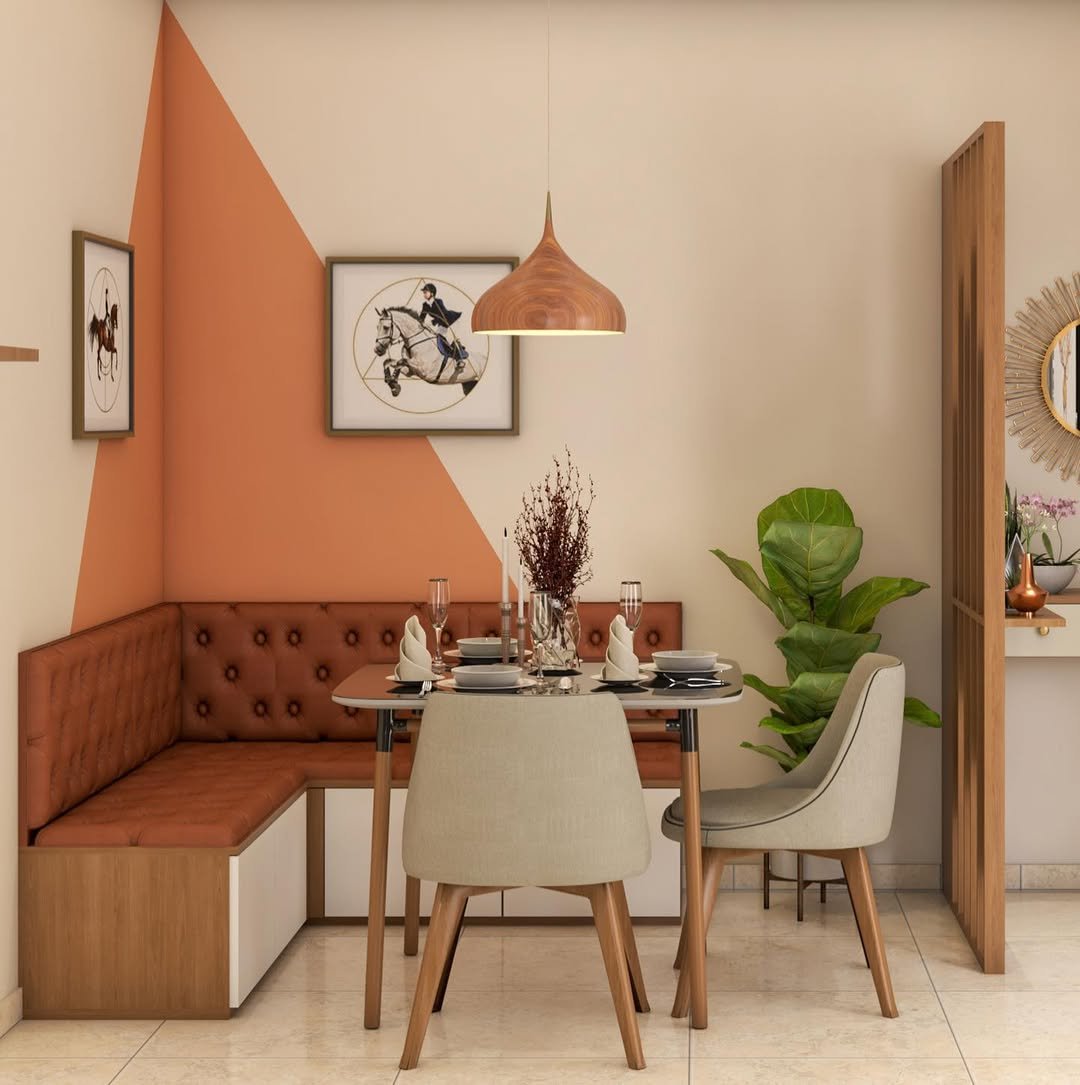 Corner Bench Seating Dining Area Ideas