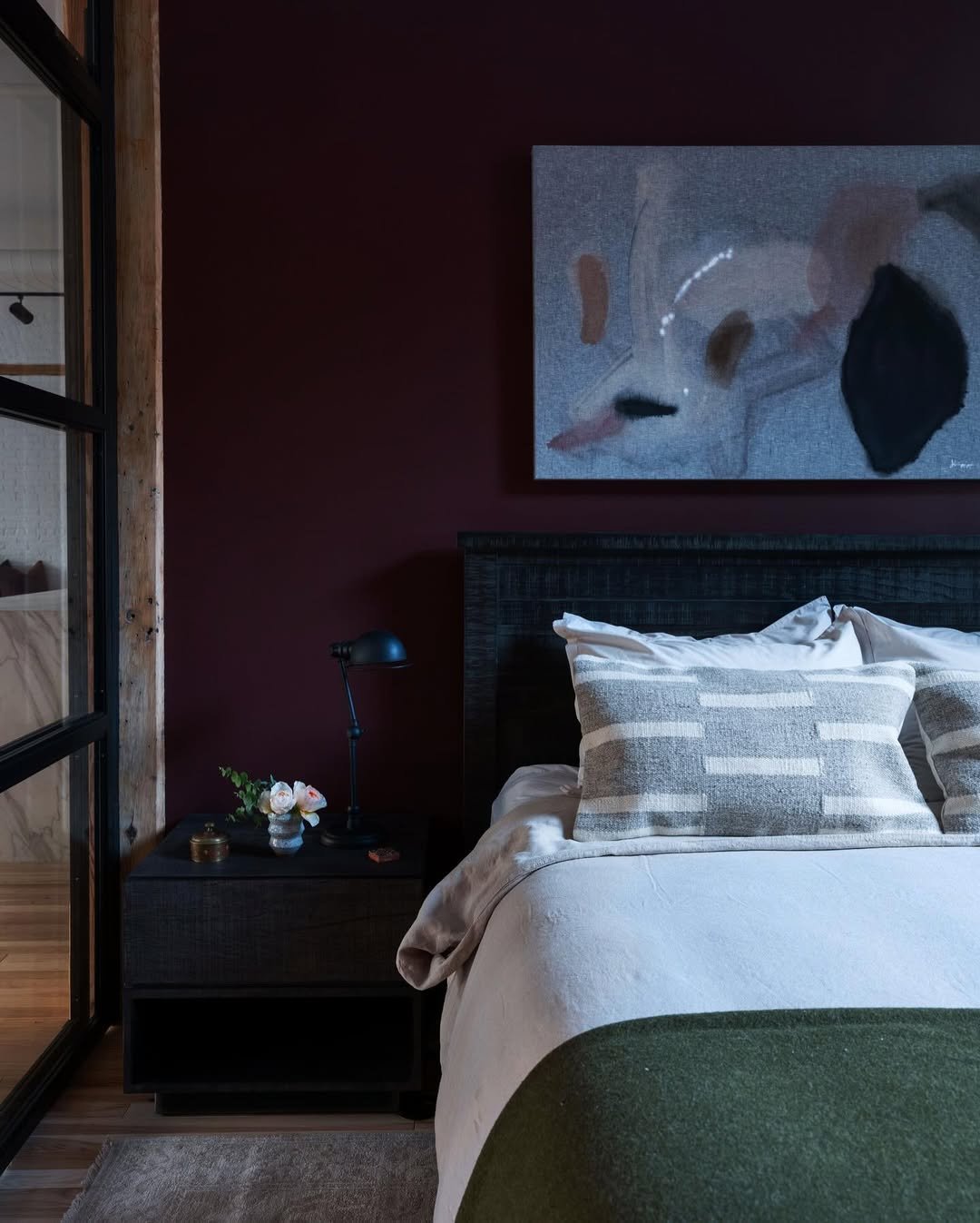Deep Burgundy Moody Bedroom Color