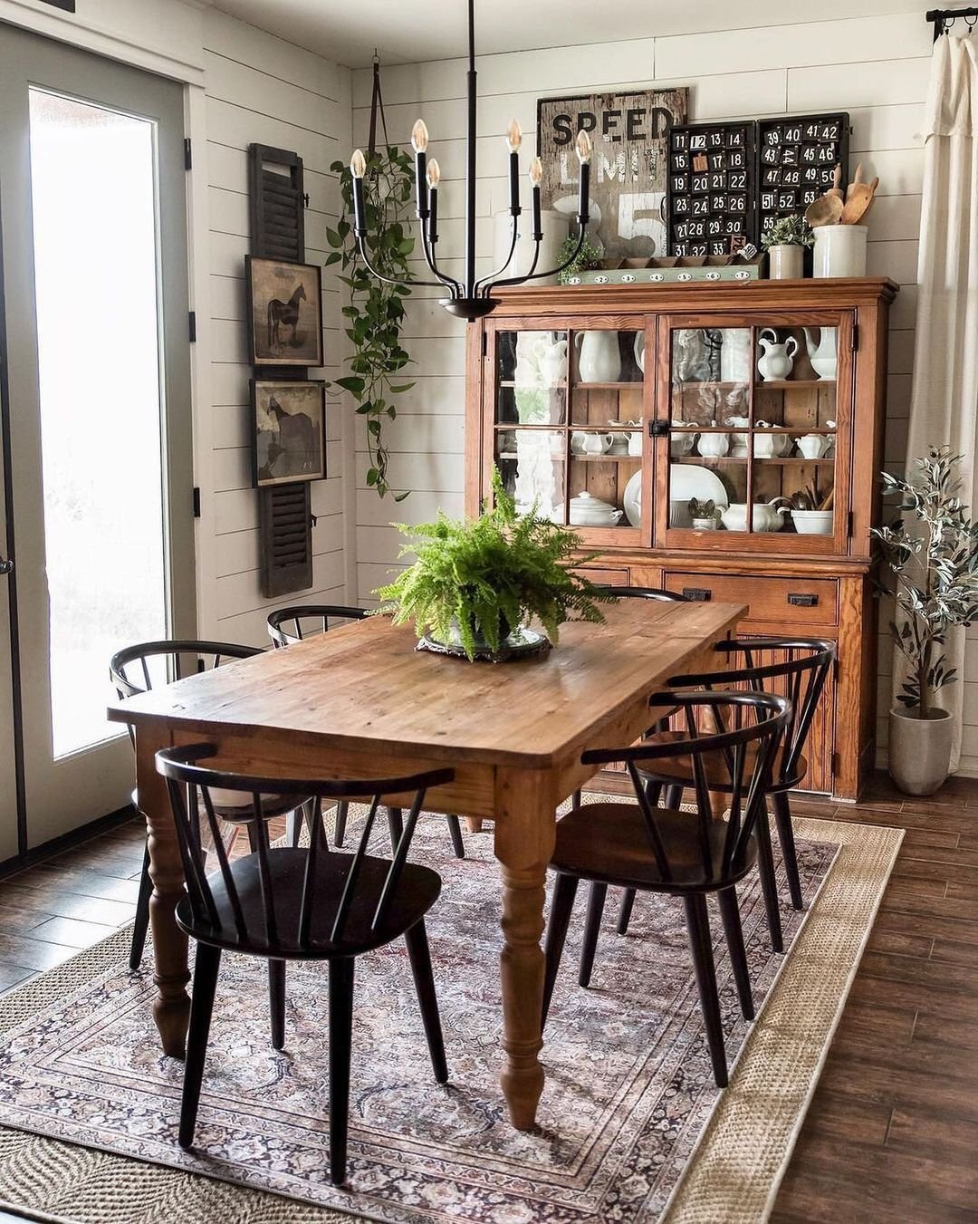 Distressed Wood Sideboards for Farmhouse Dining Room