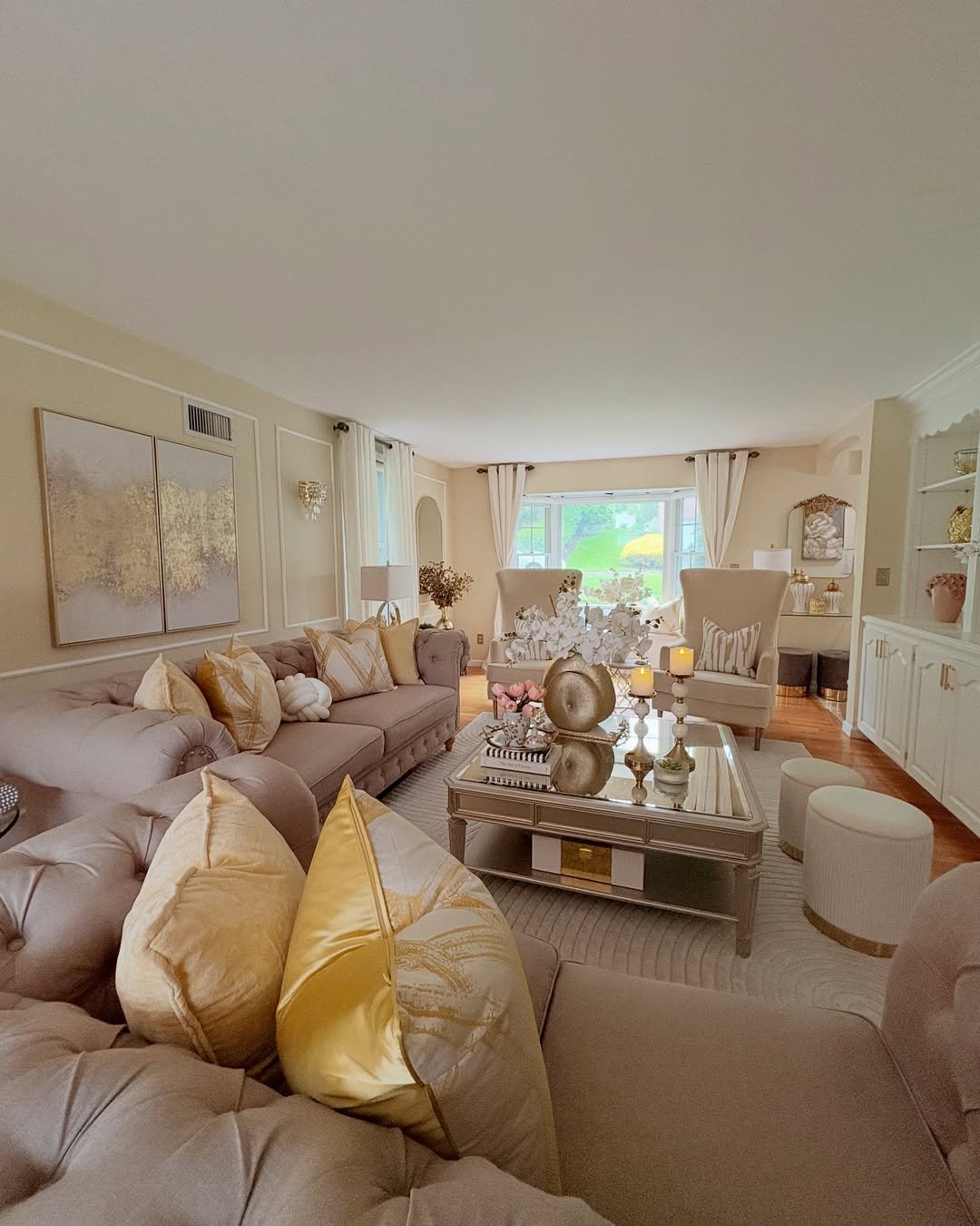 Glamorous Gold Accents Girly Apartment