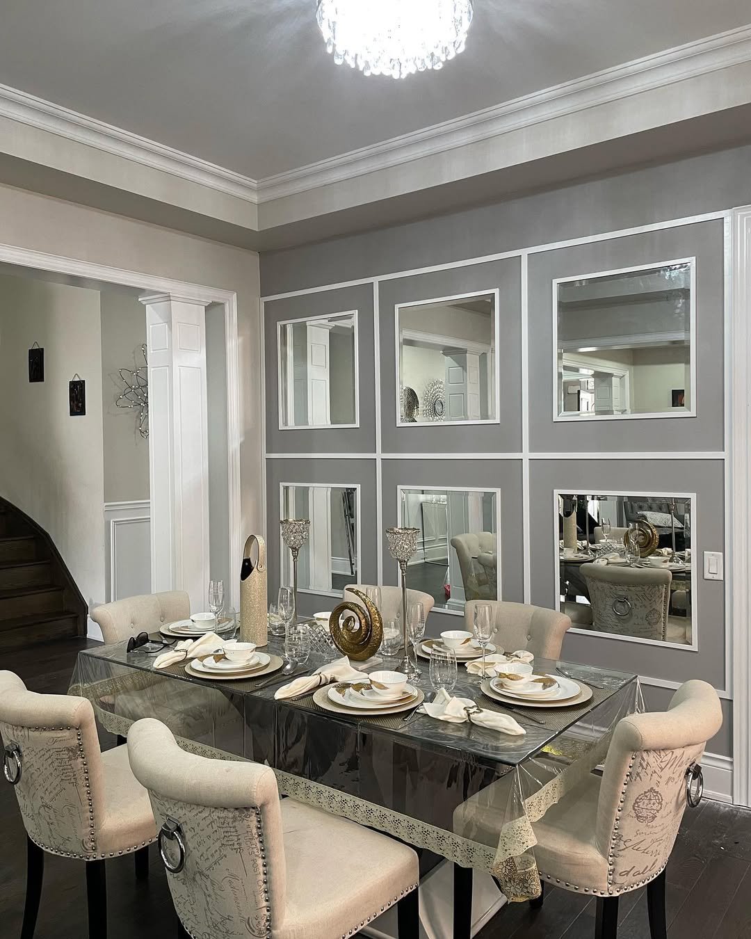Mirrors Dining Area Ideas