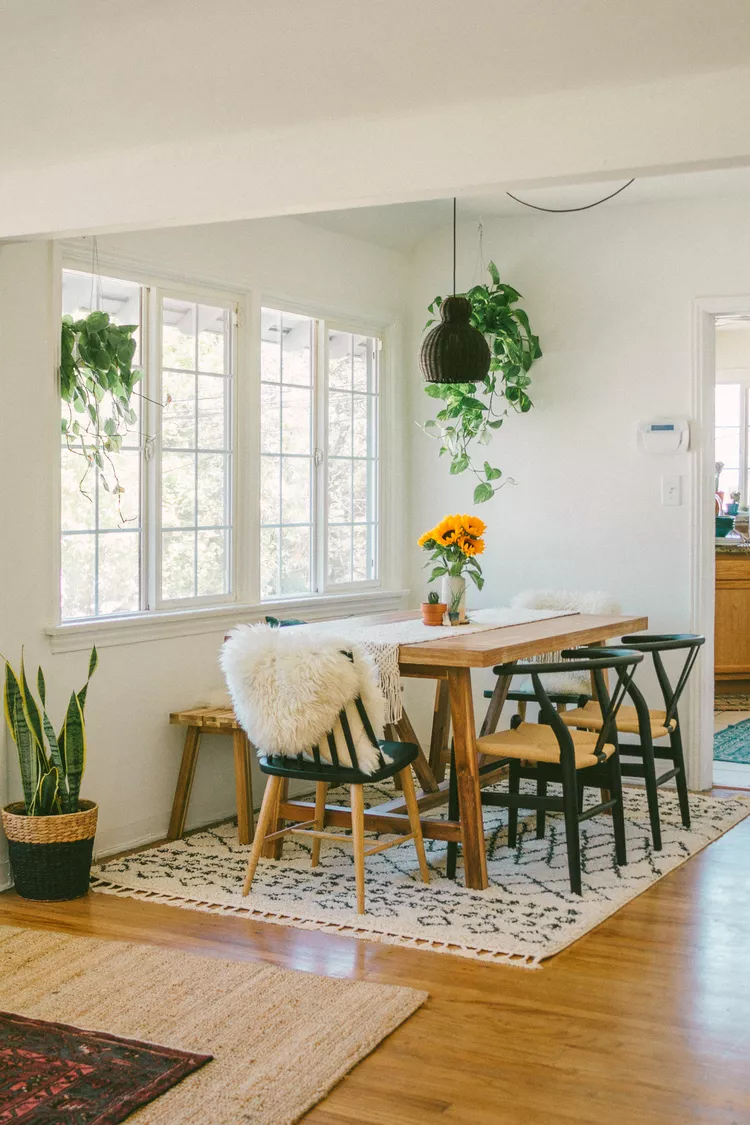Mix and Match Seating in Boho Dining Rooms