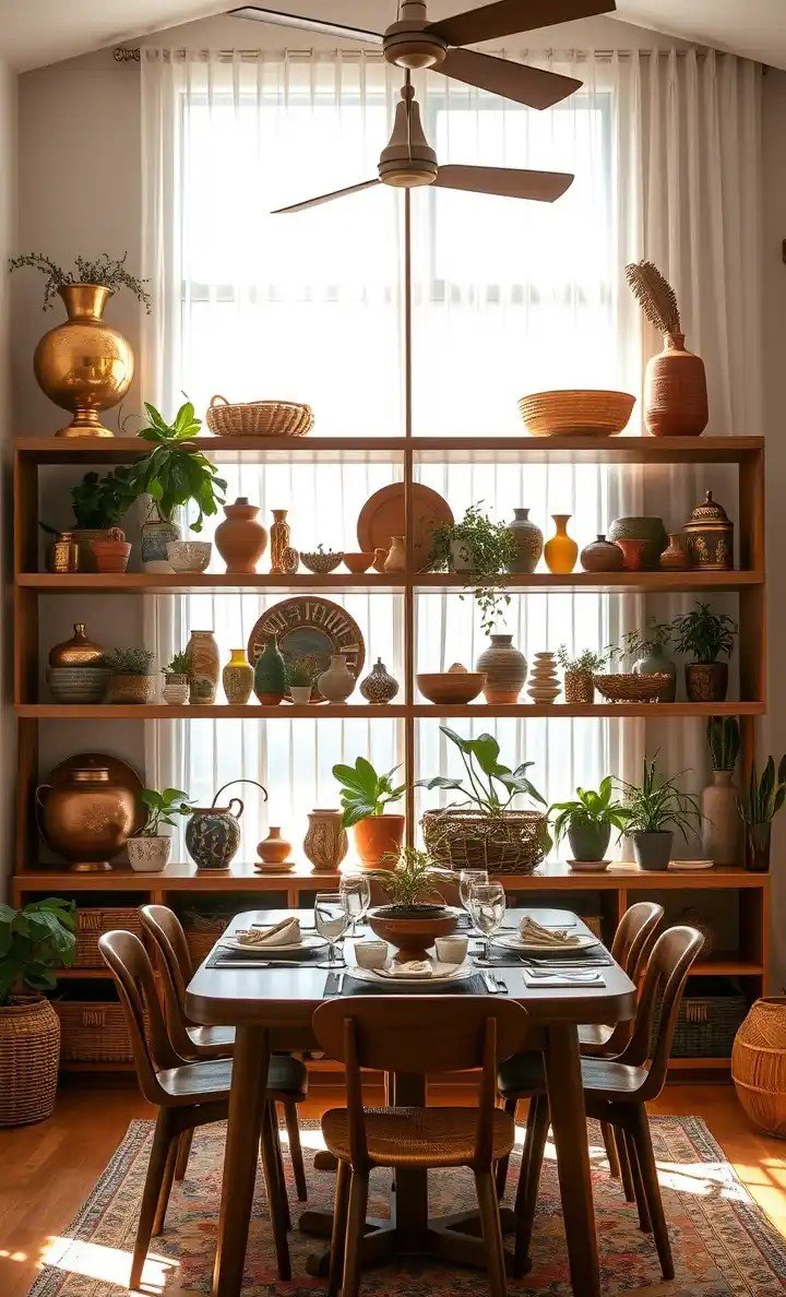 Greenery in Farmhouse Dining Room