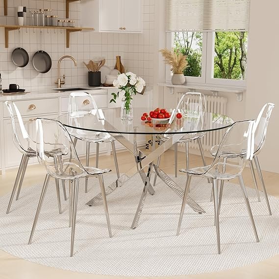 Transparent Furniture Dining Area Ideas