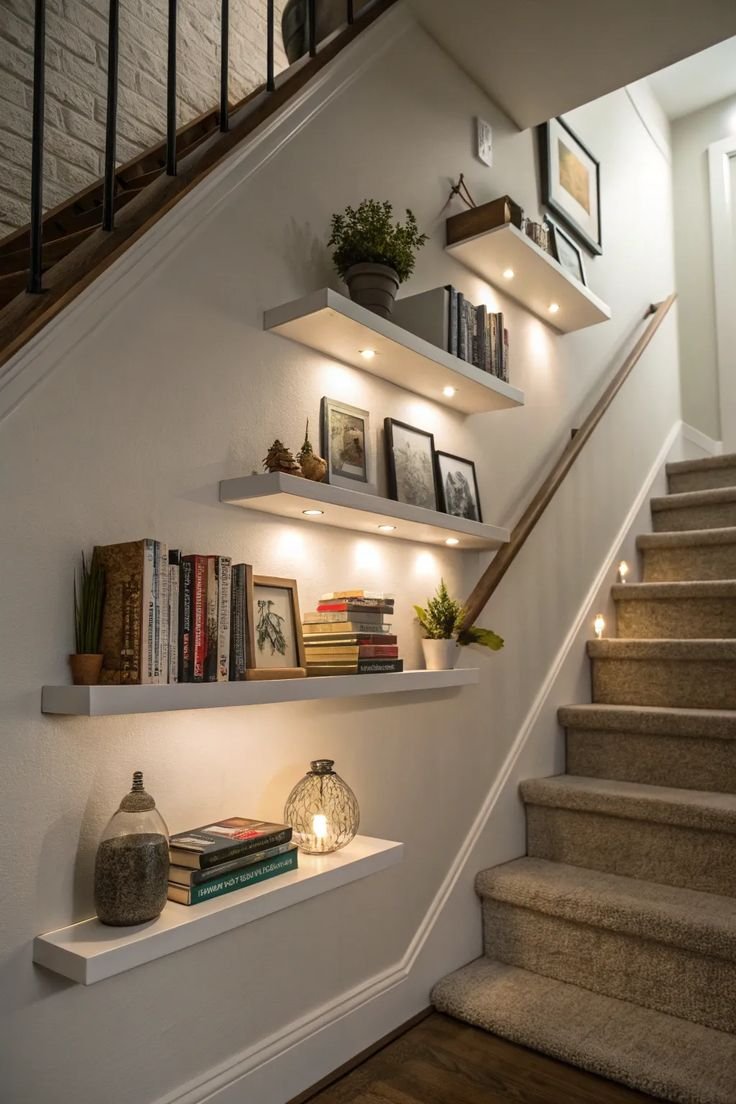 The Cozy Book Nook staircase wall
