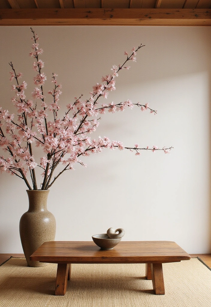18 Minimalist Japanese Living Room Ideas That Redefine Simplicity (You’ll Want #3!) - 16. Seasonal Decor Switch-ups