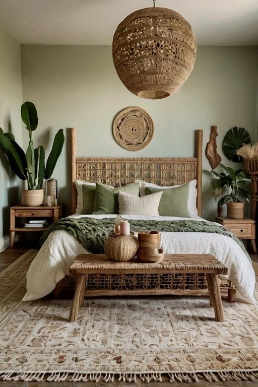 How to Create a Cozy Boho Sage Green Bedroom Oasis - Final Touches for Your Boho Oasis