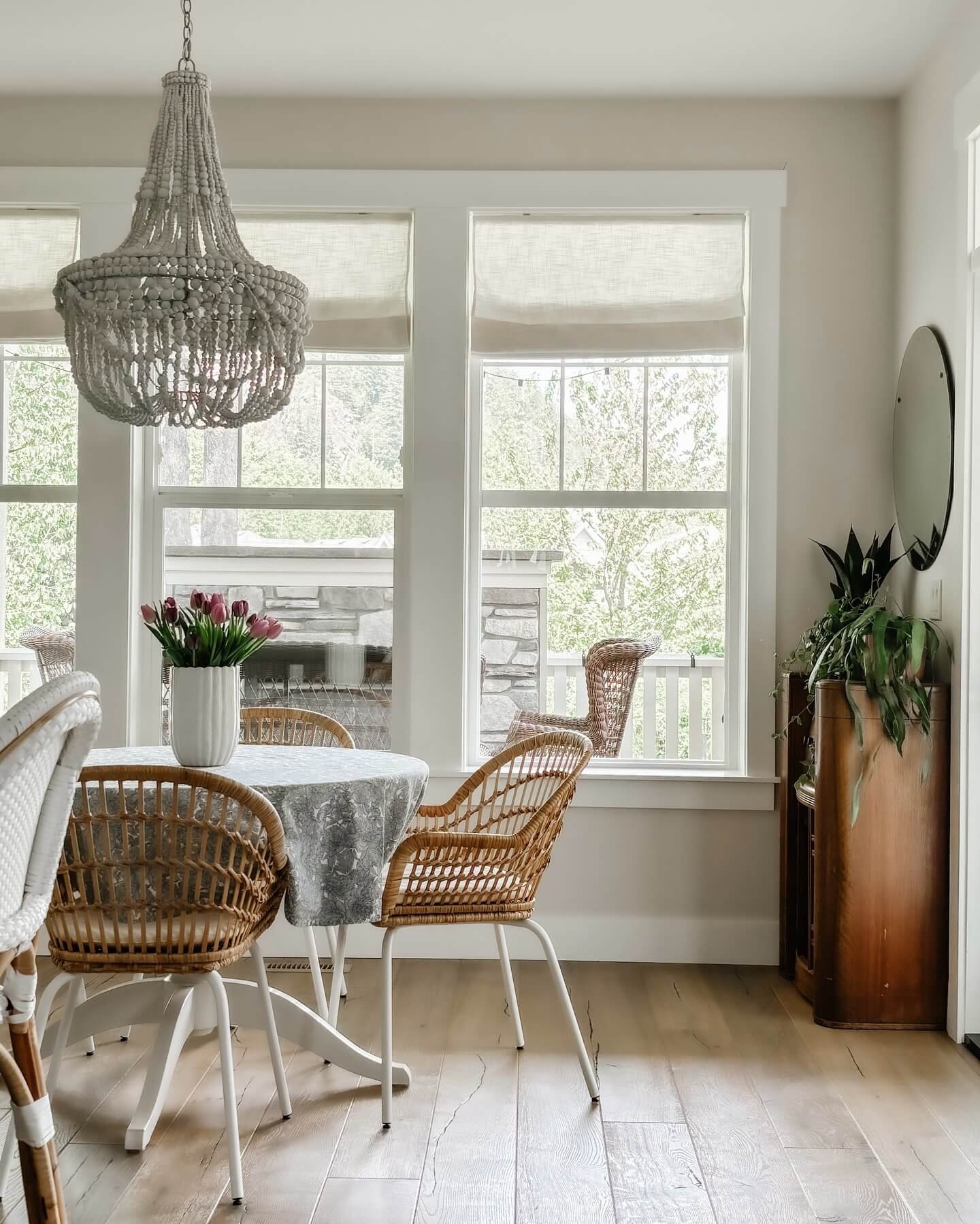 Small Dining Room with Natural Light and Airy Neutrals