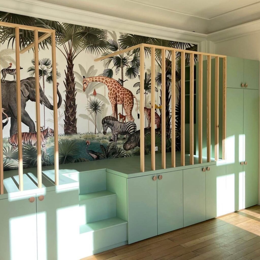 Jungle-Inspired Sage Green Kids’ Bedroom Ideas