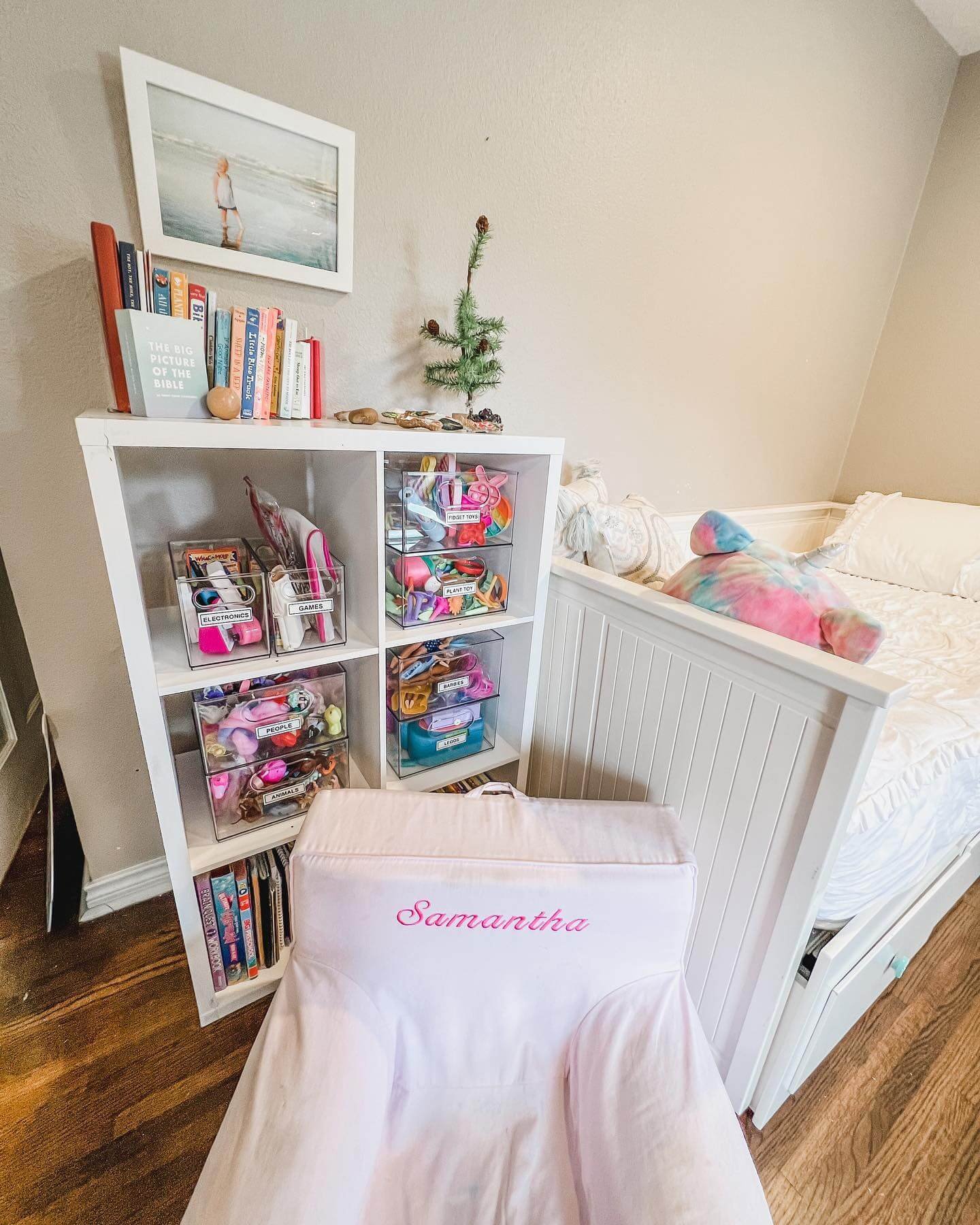 Kids’ Room Organization Clear Bins and Labels for Categorized Toy Storage