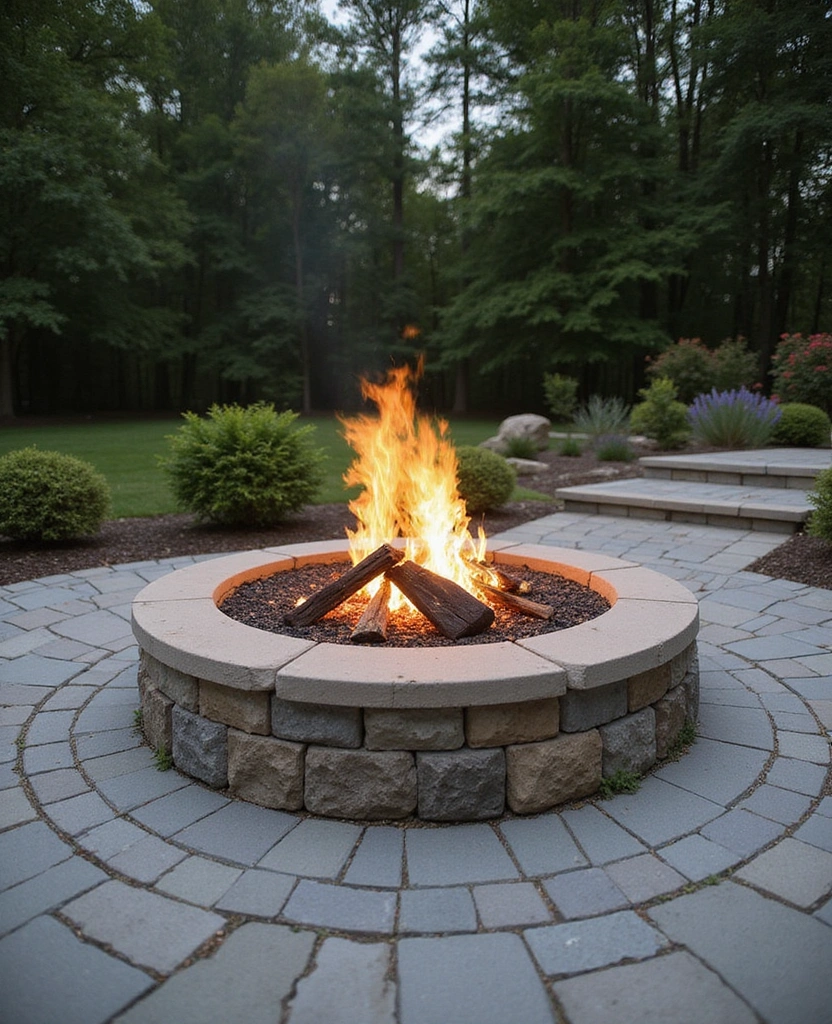 20 Ways to Create Cozy Outdoor Gatherings - Fire Pit with Paved Surrounding Area