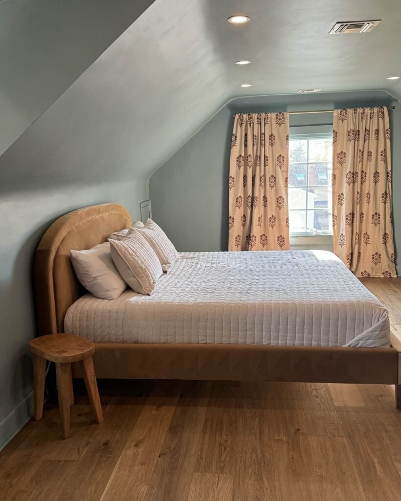 Consistent Palette  Low Attic Bedroom Ideas