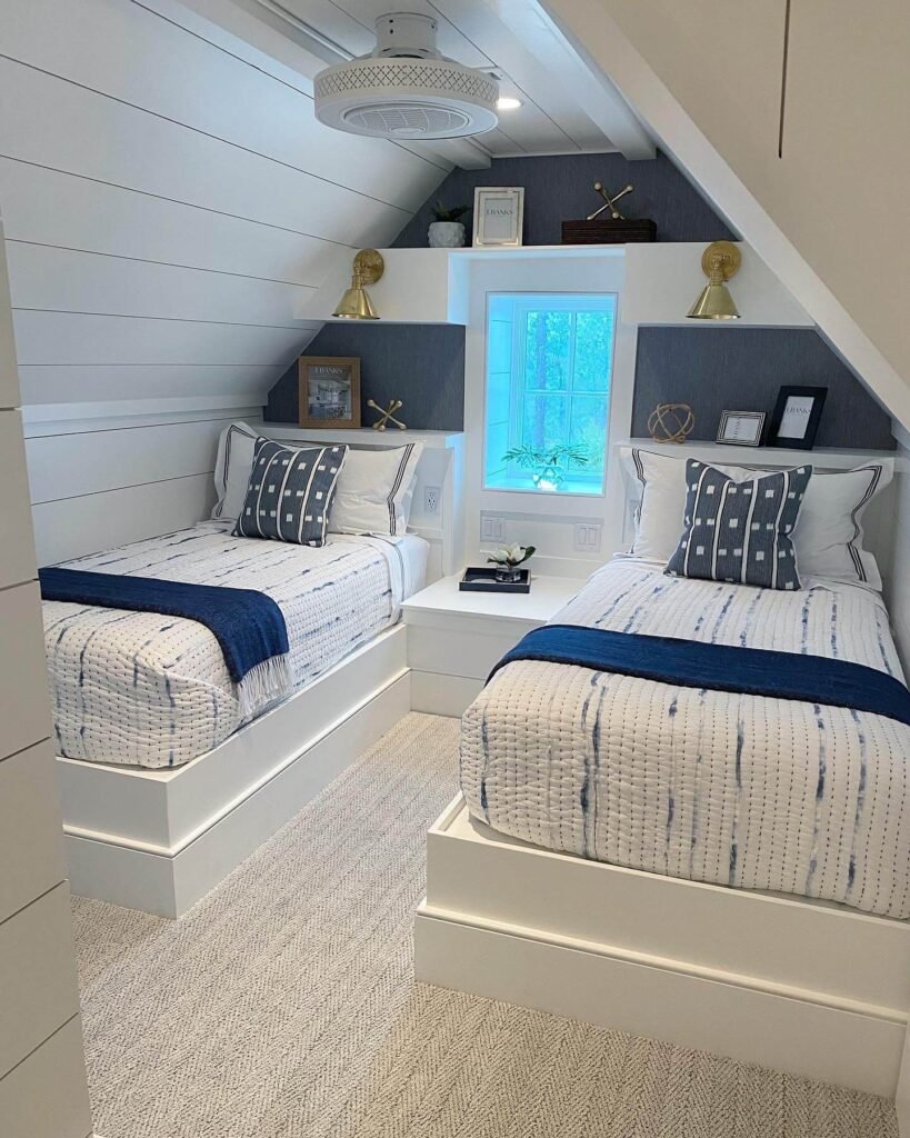 Build In Storage for Low Attic Bedroom Ideas