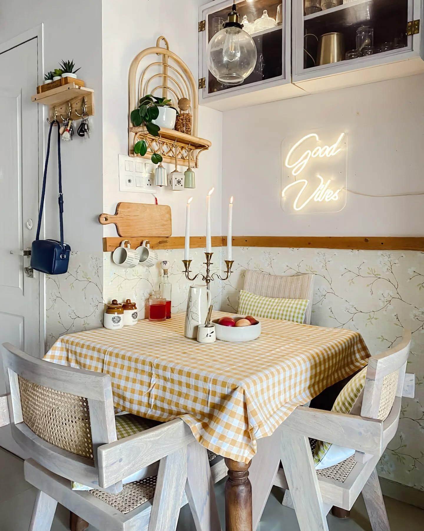 Cottage core with Vintage Charm Small Dining Room Ideas