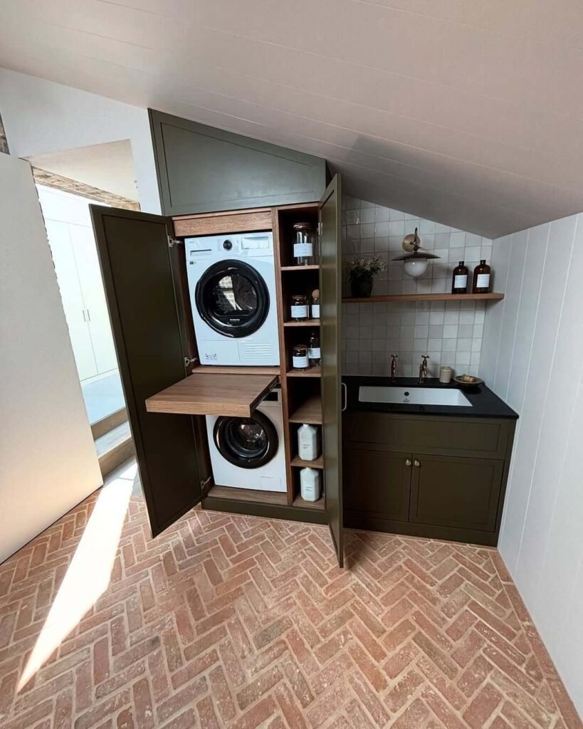 Sloped Ceiling Large Utility Room Ideas