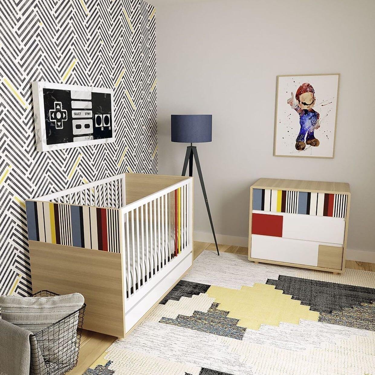 Kids’ Room Organization Graphic Patterns and Modular Storage