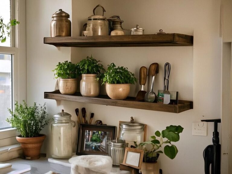 Kitchen Corner Shelf Decor Ideas