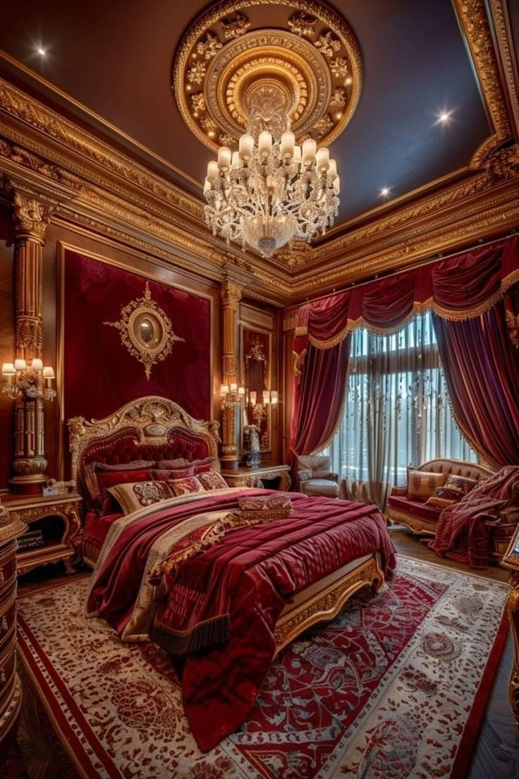 Crimson Riches Royal Luxury Bedroom