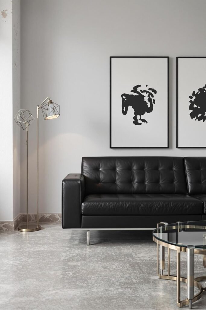 20+ Black Leather Sofa Living Room Decor Ideas That Will Wow Your ...