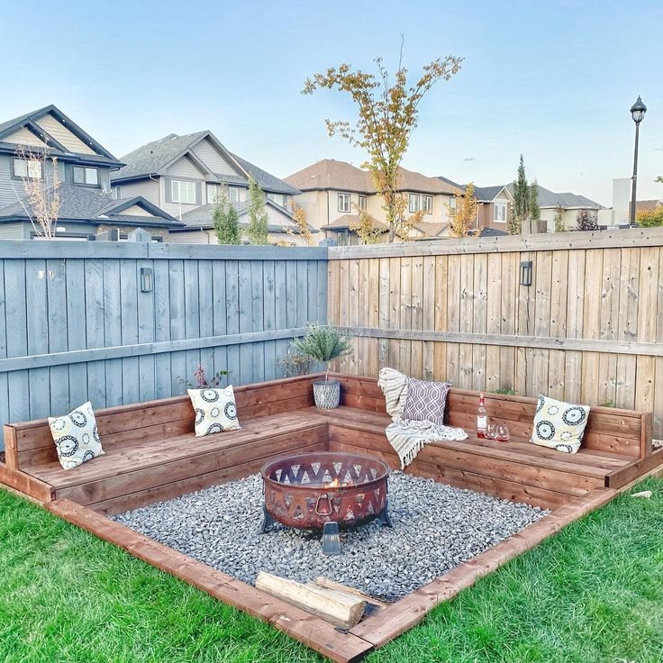 Backyard Fire Pit Ideas Elegant Stone and Wood Fire Pit