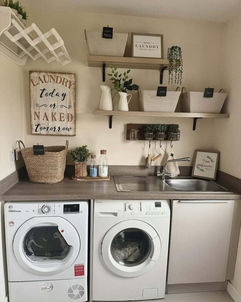 Rustic-Inspired Large Utility Room Ideas