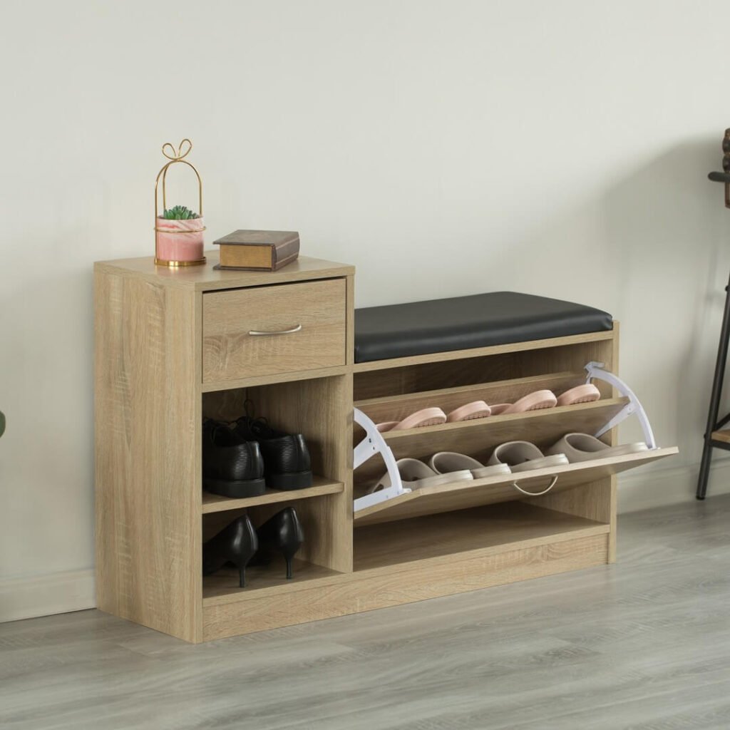 Tilt-Out Shoe Drawers for Entryway Shoe Storage Ideas