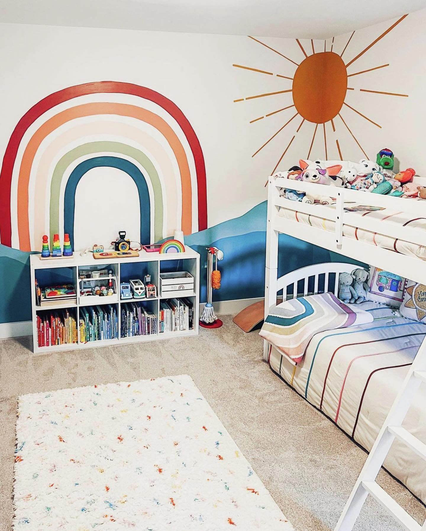Kids’ Room Organization Organization Fun with a Rainbow-Themed Room