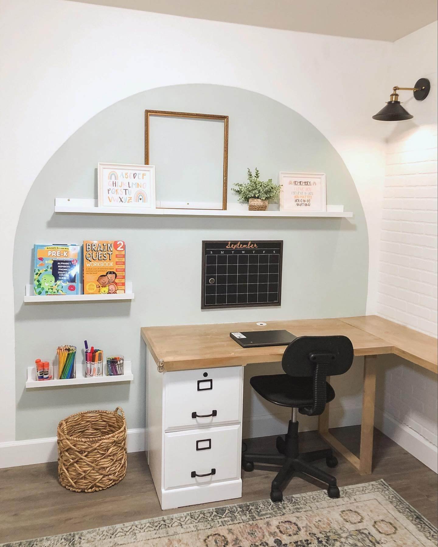 Kids’ Room Organization Minimalist Homeschool Nook