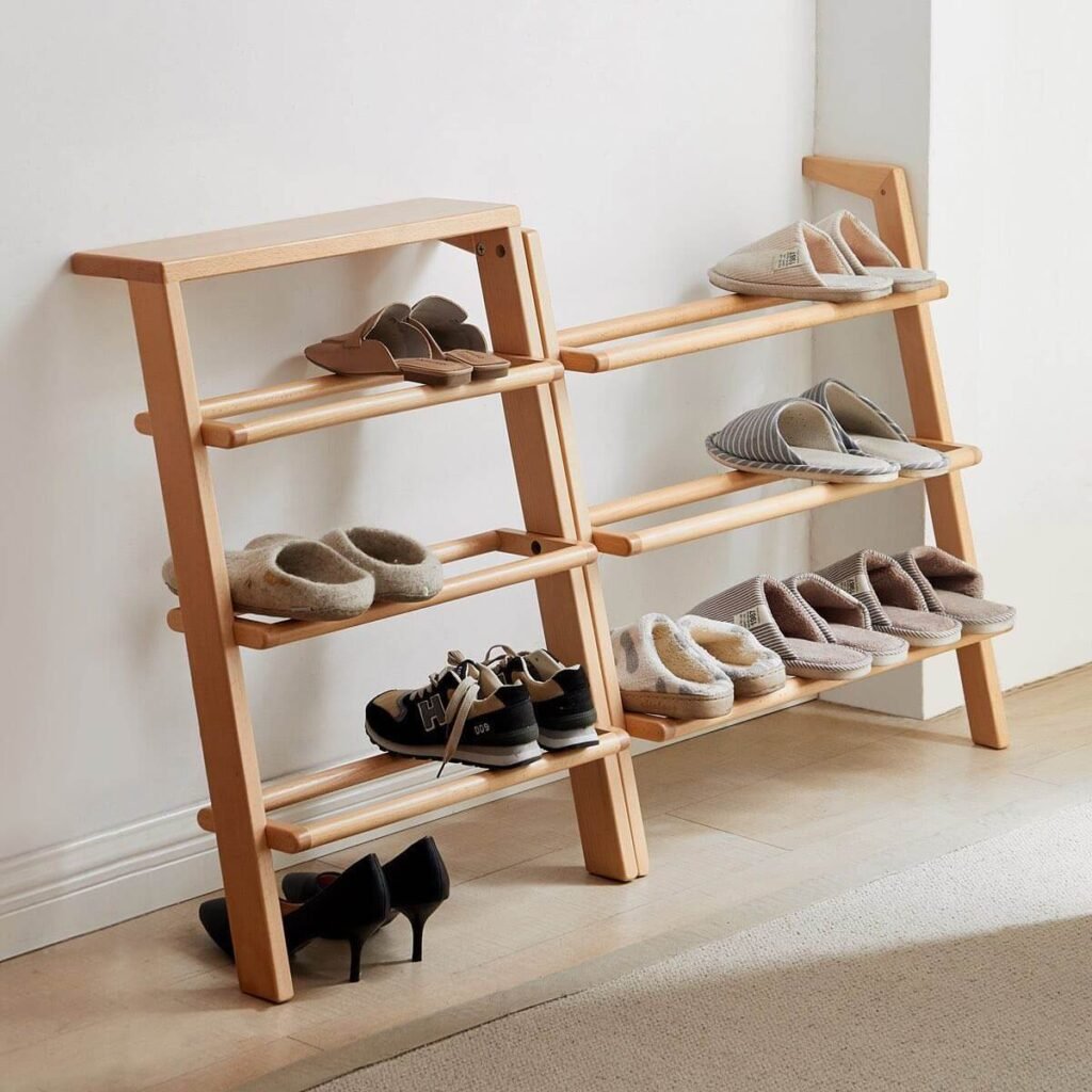 Ladder-Style Rack in Entryway Shoe Storage Ideas