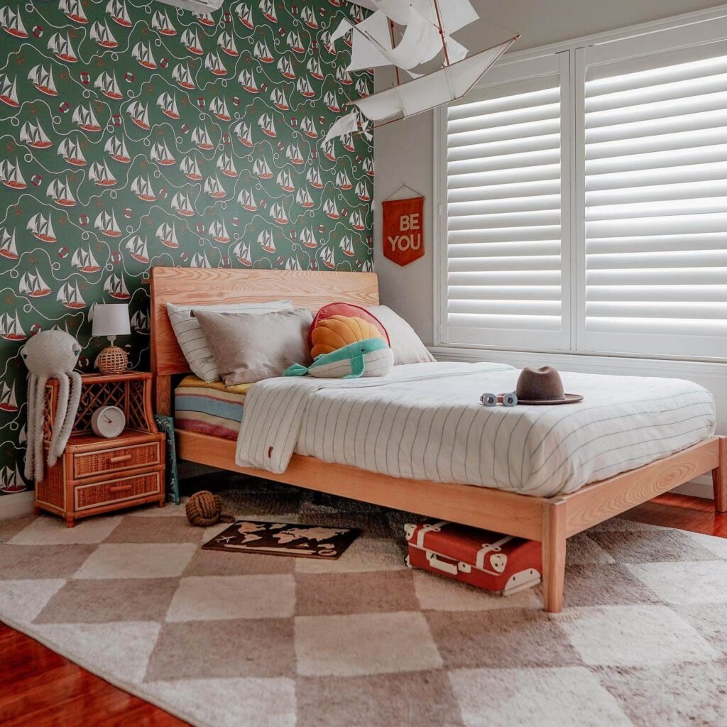 Sage Green Wallpaper for Kids’ Bedroom