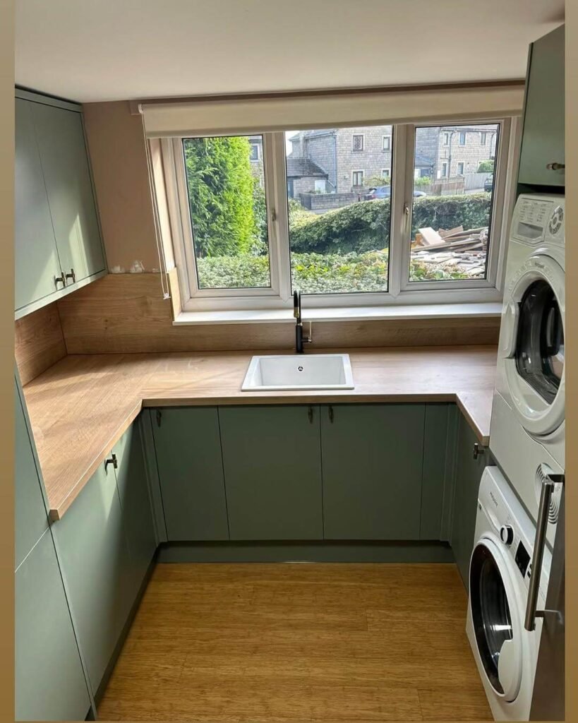 L-Shaped Layout for Large Utility Room Ideas