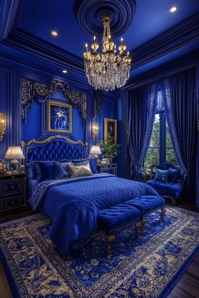 Regal Blues Royal Luxury Bedroom Design