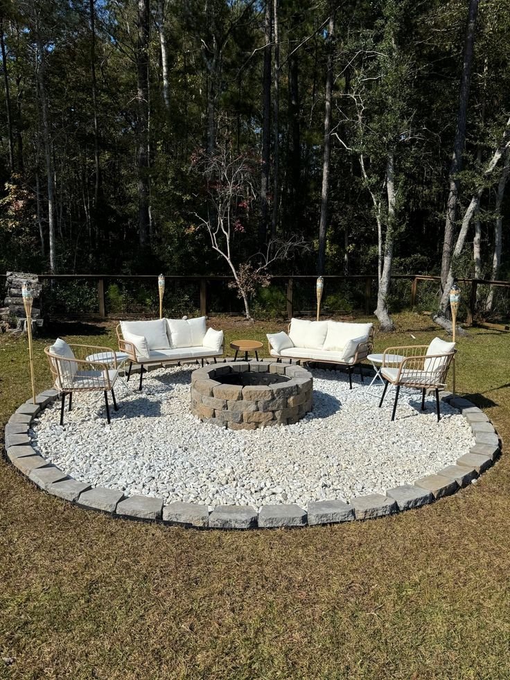 Backyard Fire Pit Ideas Rustic Stone Circle Retreat