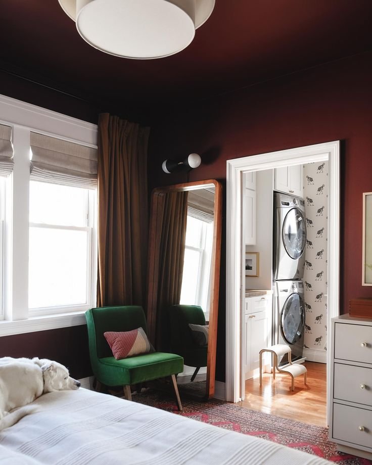 Moody Red Bedroom Glamorous Chic