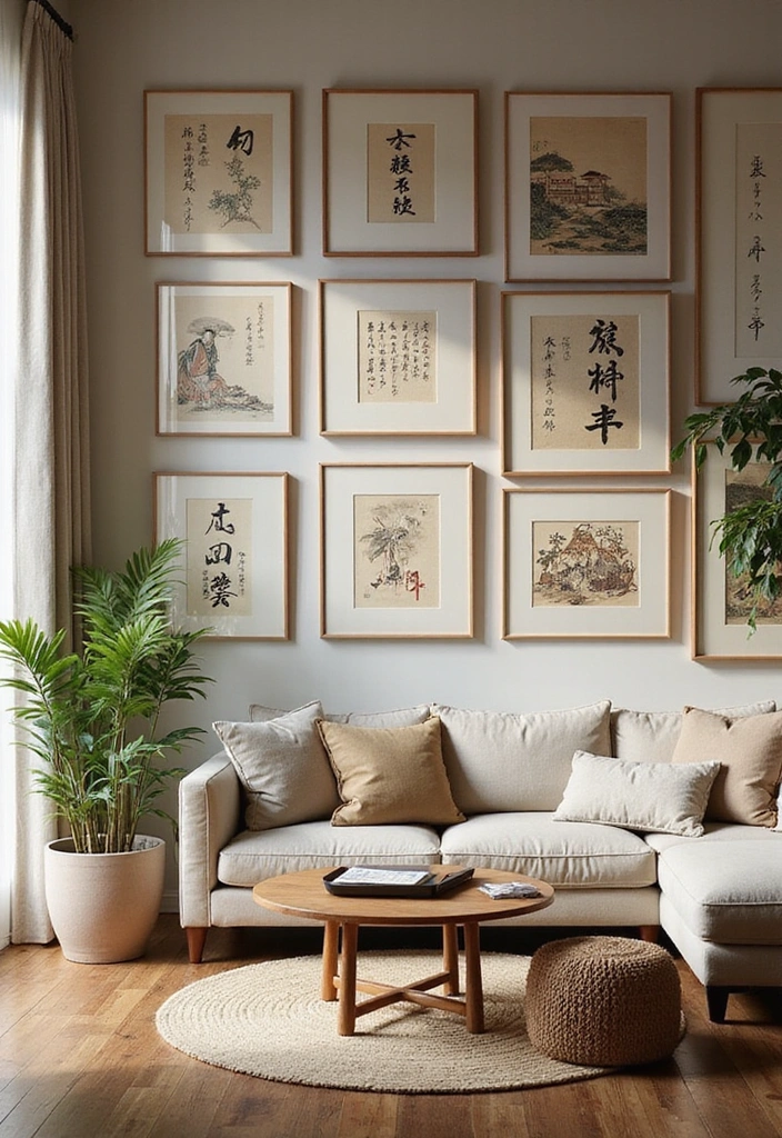 Stunning Japanese Style Living Rooms Incorporation of Art and Calligraphy