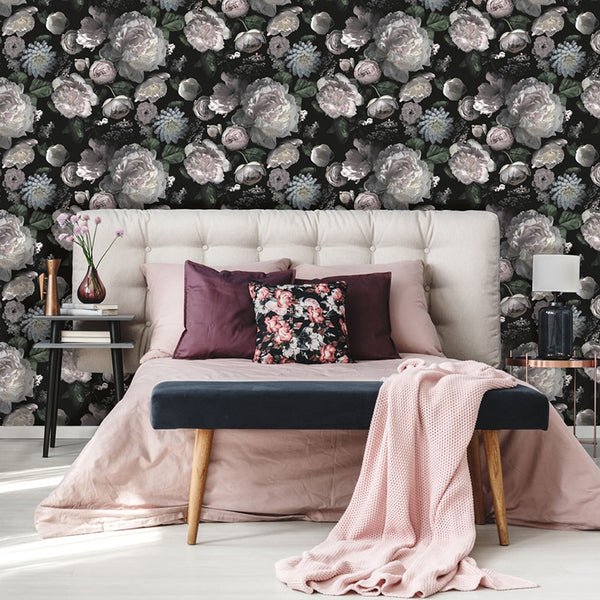 Dramatic Moody Bedroom Wallpaper Designs Moody Floral