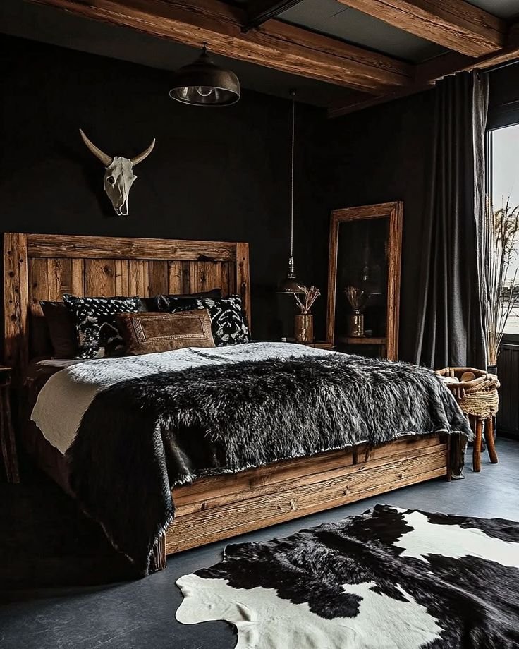 Moody Western Bedroom Vintage Charm