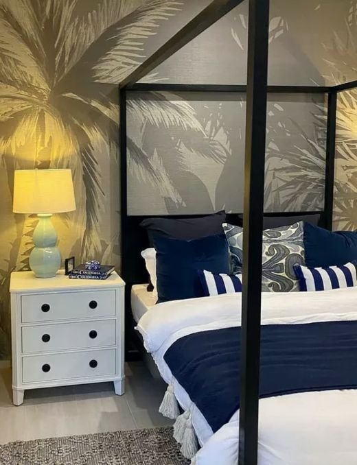 Moody Coastal Bedroom Trend Cozy Reading Nook