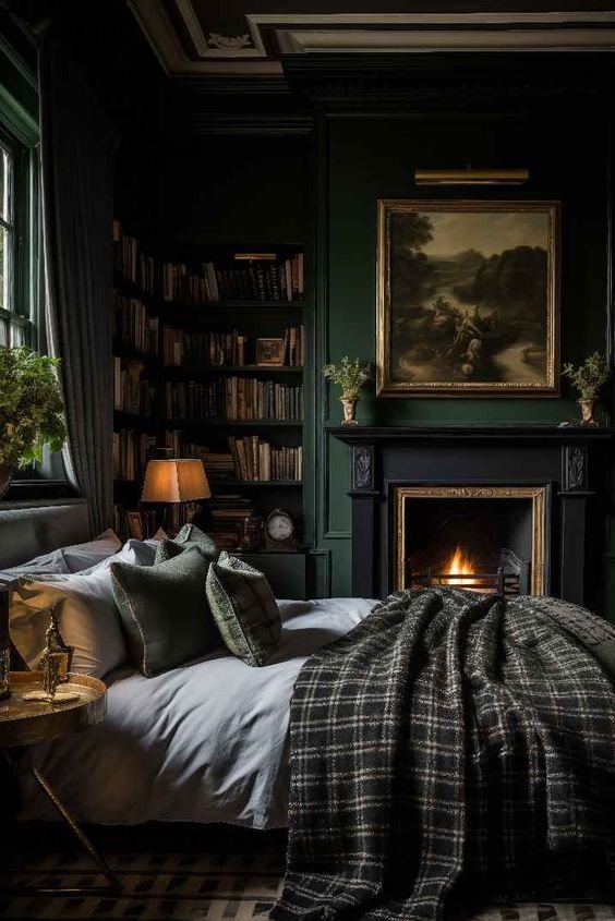 Whimsical Decor in Dark Academia Aesthetic Bedroom