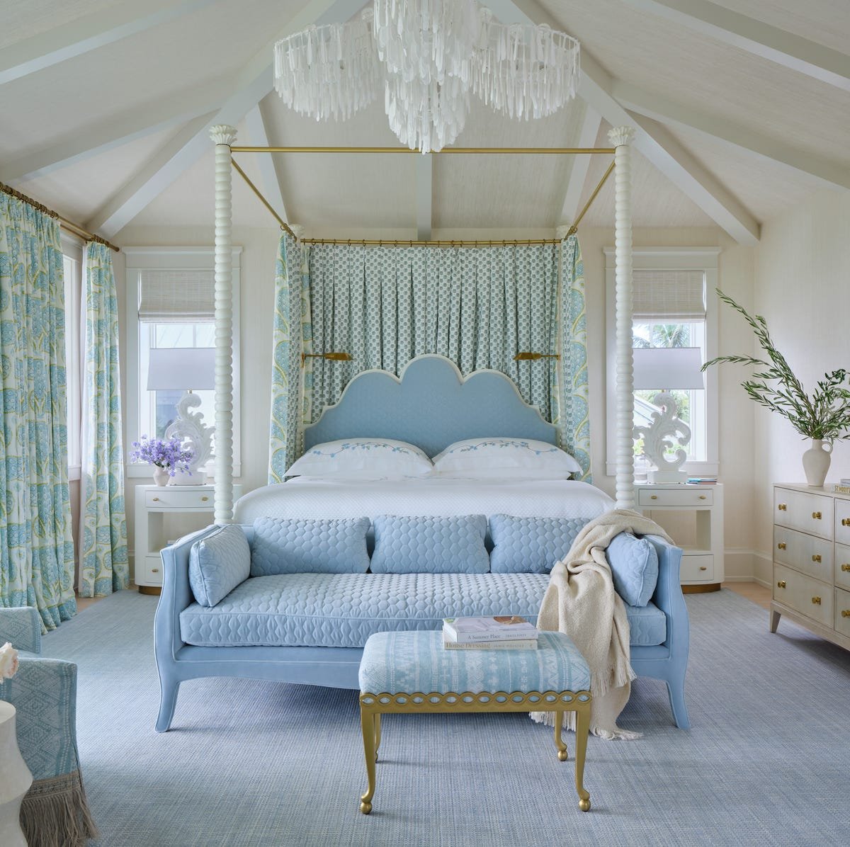Moody Coastal Bedroom Trend Bold Wallpaper