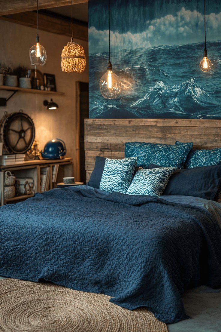 Moody Coastal Bedroom Trend Decorative Accents