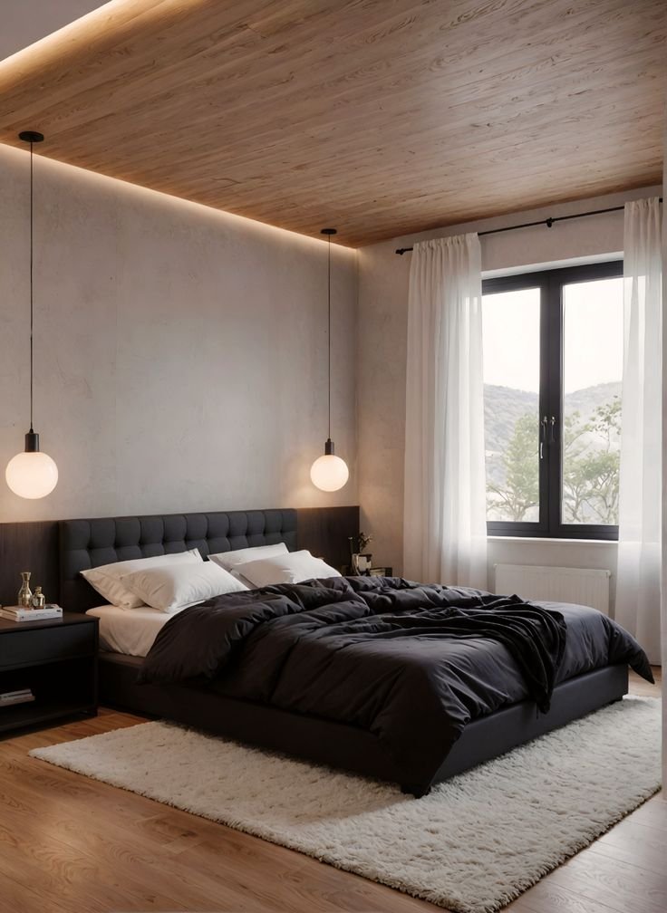 Moody Minimalist Bedroom Transformations Monochrome Magic