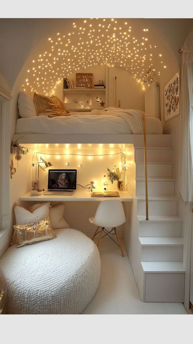 Moody Teen Girl Bedroom Playful Patterns and Textures