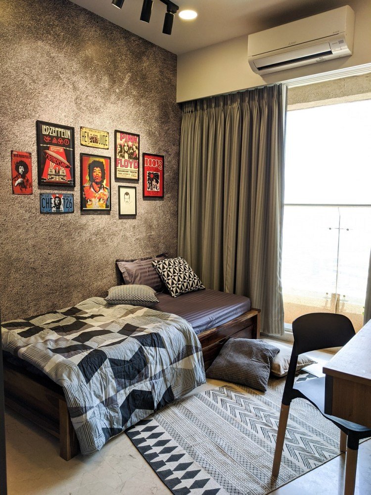 Moody Teen Girl Bedroom Future-Forward Tech Space