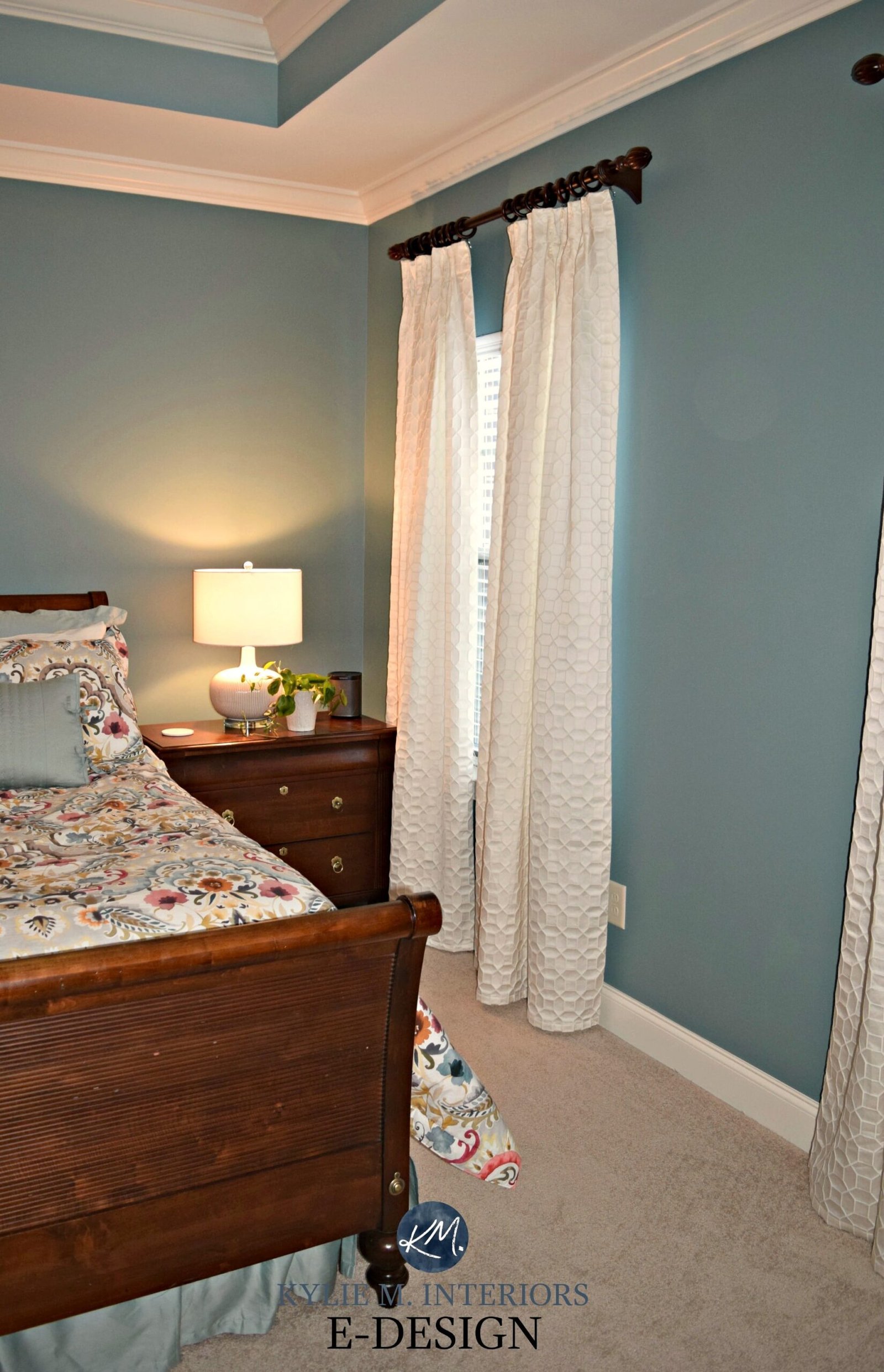 Moody Bedroom Curtains Elegant Embroidery