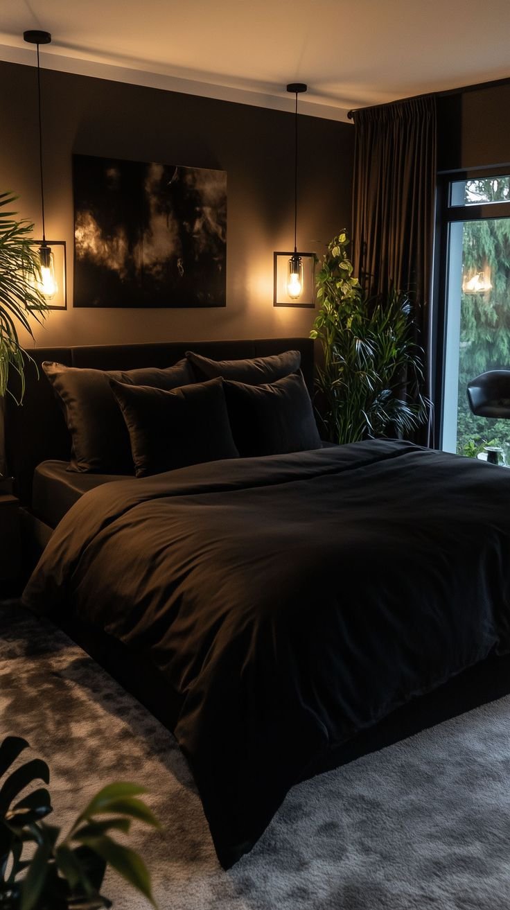 Moody Minimalist Bedroom Transformations Sleek Simplicity