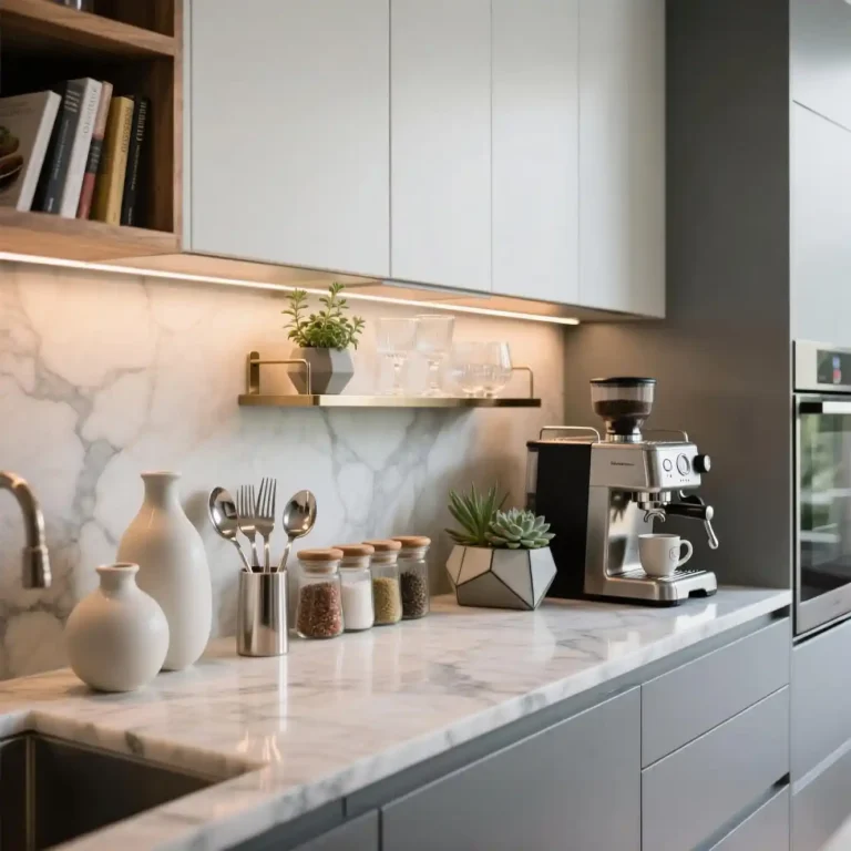 Sleek & Stylish Modern Kitchen Counter Décor Ideas
