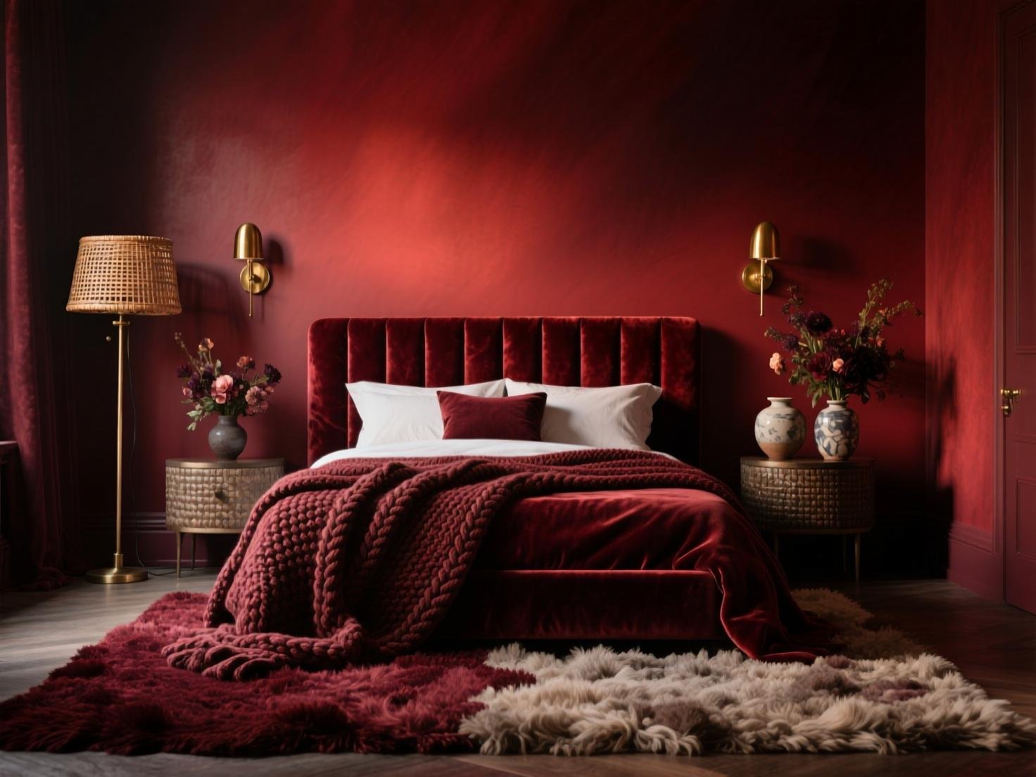 Moody Red Bedroom Looks
