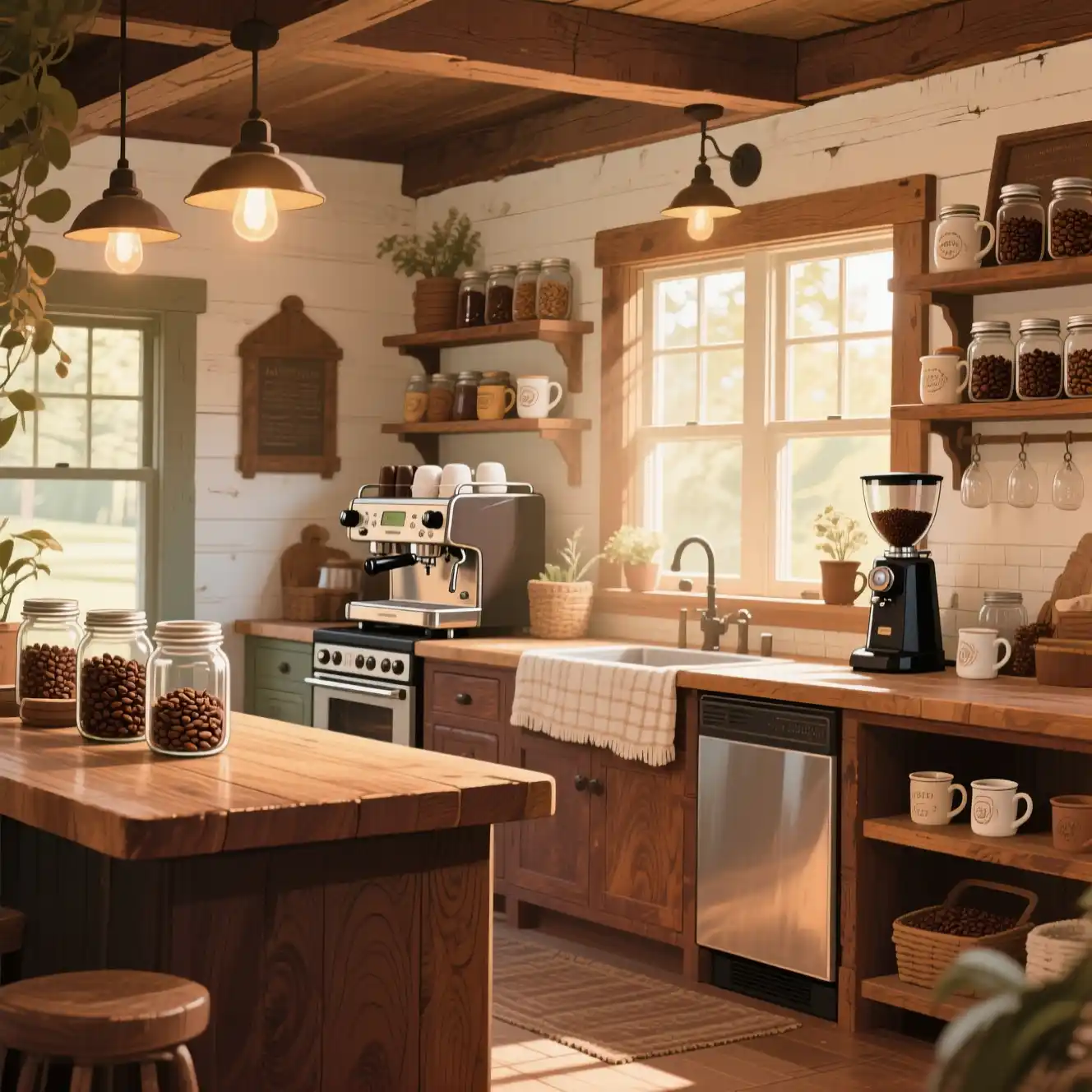 Dream Home Farmhouse Coffee Bar Ideas