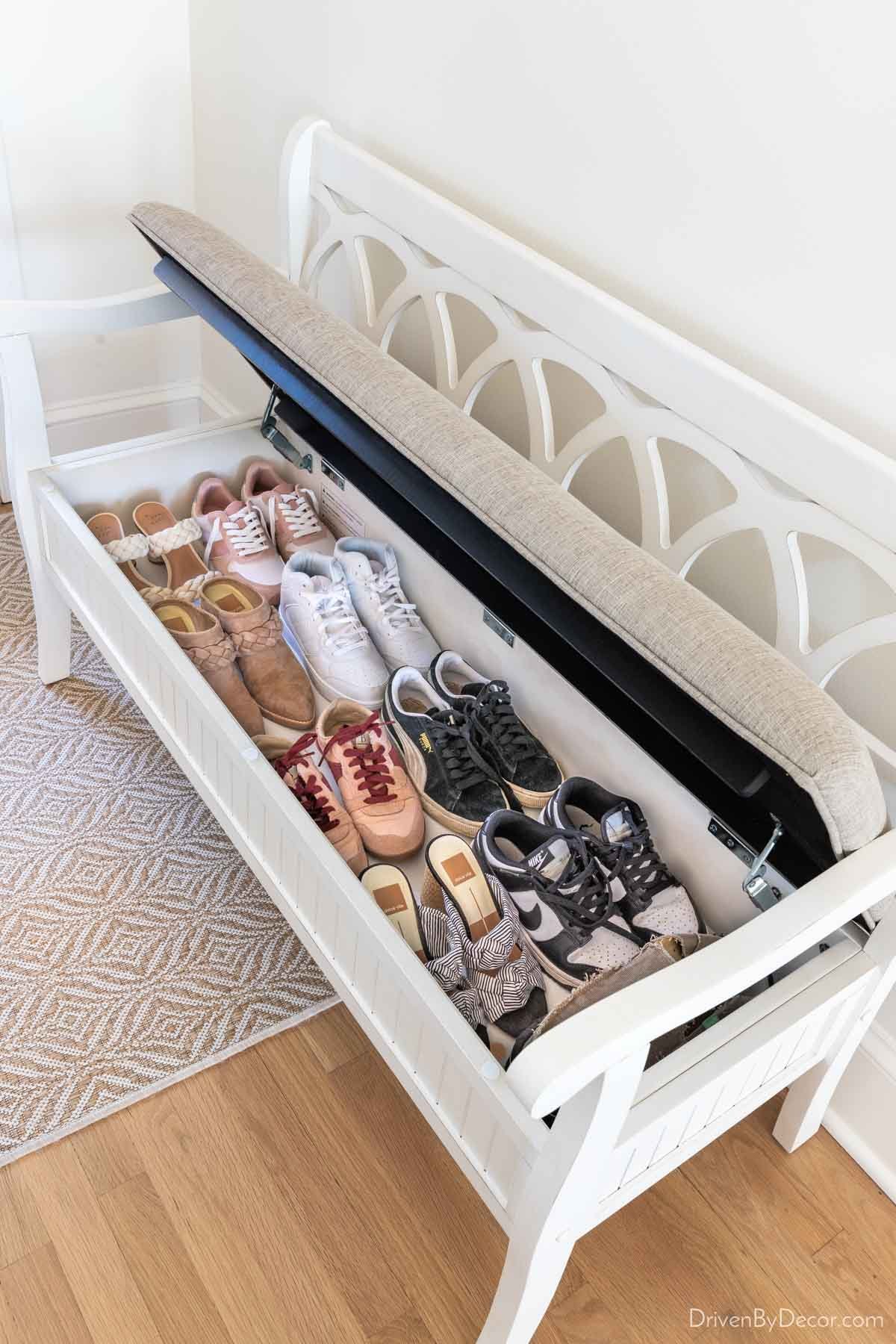 Multi-Purpose Ottoman for Shoe Storage